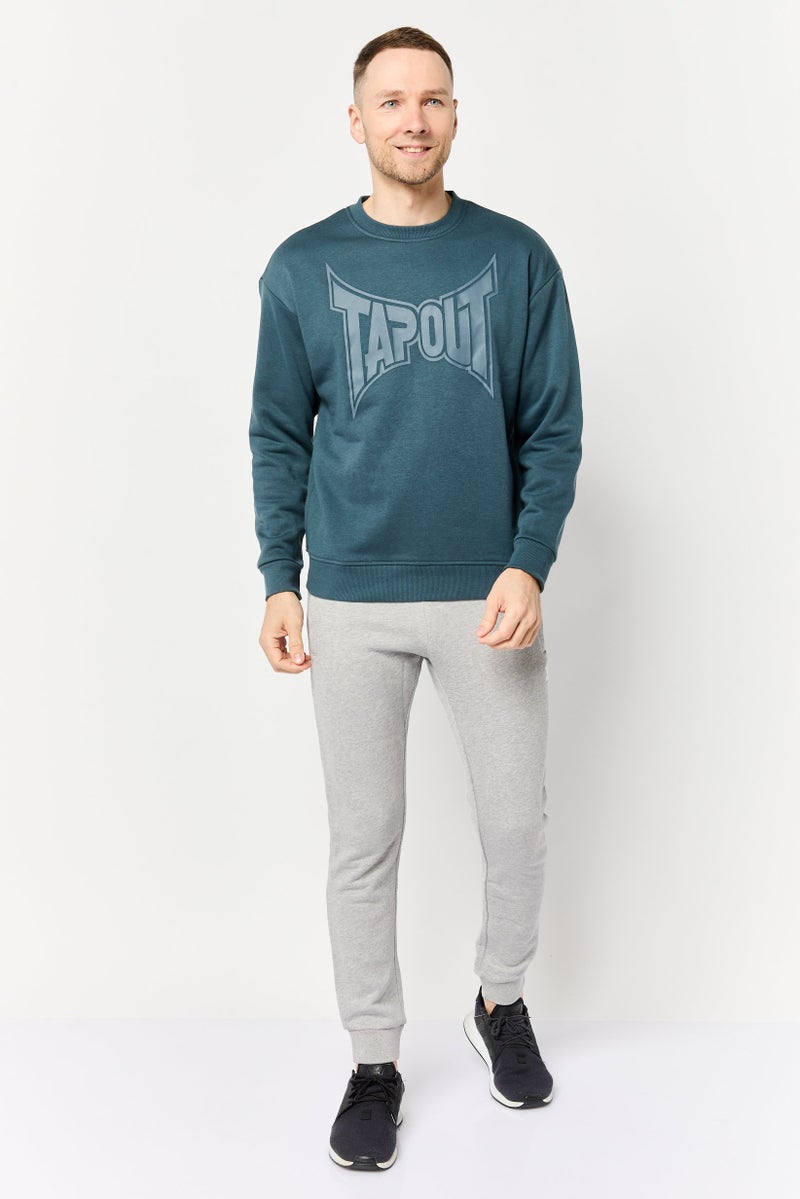 TapouT Men Sportswear Fit Long Sleeve Outdoor Sweatshirt, Slate Blue  - Image 2