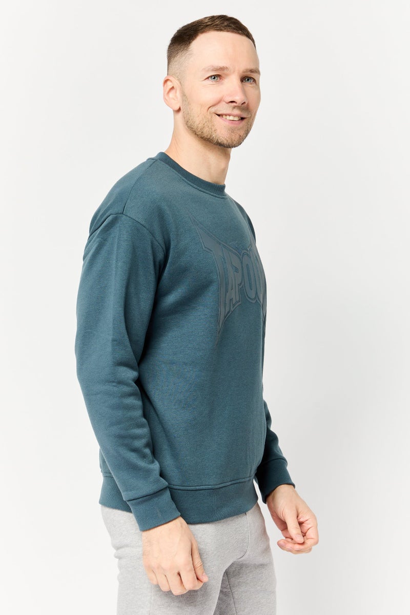 TapouT Men Sportswear Fit Long Sleeve Outdoor Sweatshirt, Slate Blue  - Image 3