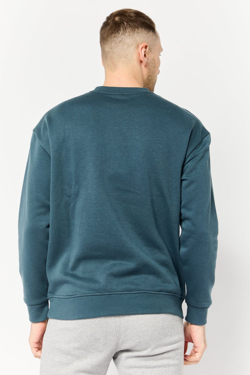 TapouT Men Sportswear Fit Long Sleeve Outdoor Sweatshirt, Slate Blue - Image 4