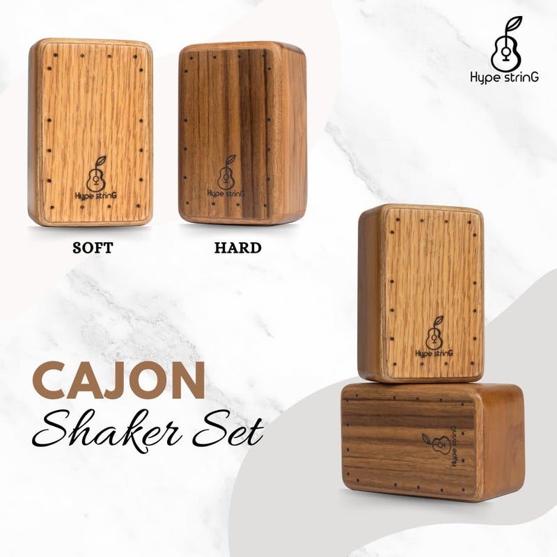 Hype String Cajon Shaker || Set of 2 Shaker With Two Different Sound Soft and Hard Crisp Sound || Hand Shaker || Perfect for Live or Studio - Image 2