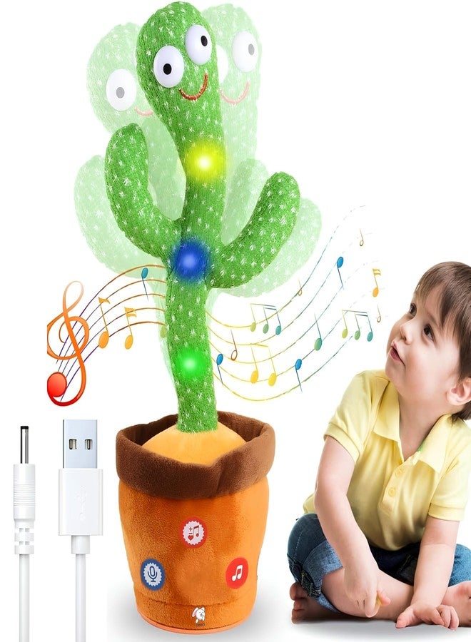 SOLEGLOW Rechargeable Toys Talking Cactus Baby Toys for Kids Dancing Cactus Toys Can Sing Wriggle & Singing Recording Repeat What You Say Funny Education Toys for Children Playing Home Decor for Kids - Image 1
