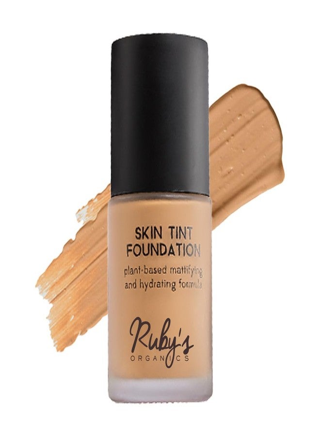 Ruby's Organics Skin Tint Mattifying Liquid Foundation | Medium Coverage, Matte Finish, Breathable | Natural Organic Makeup, For Sensitive Skin | Shade M 02, 30ml - Image 1