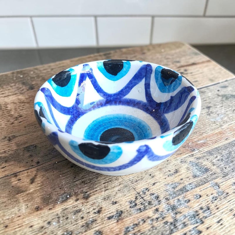 Pottery and Porcelain Bowl Hand Painted Decorative Food Serving Microwave Dishwasher Oven Safe Lightweight Scratch Resistant 10cm st090 - Image 3