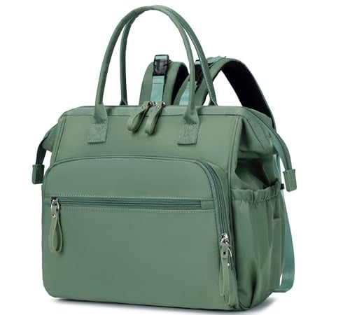 LORADI Large Diaper Bag Tote Hospital Bag Baby Shower Essential Green - Image 1