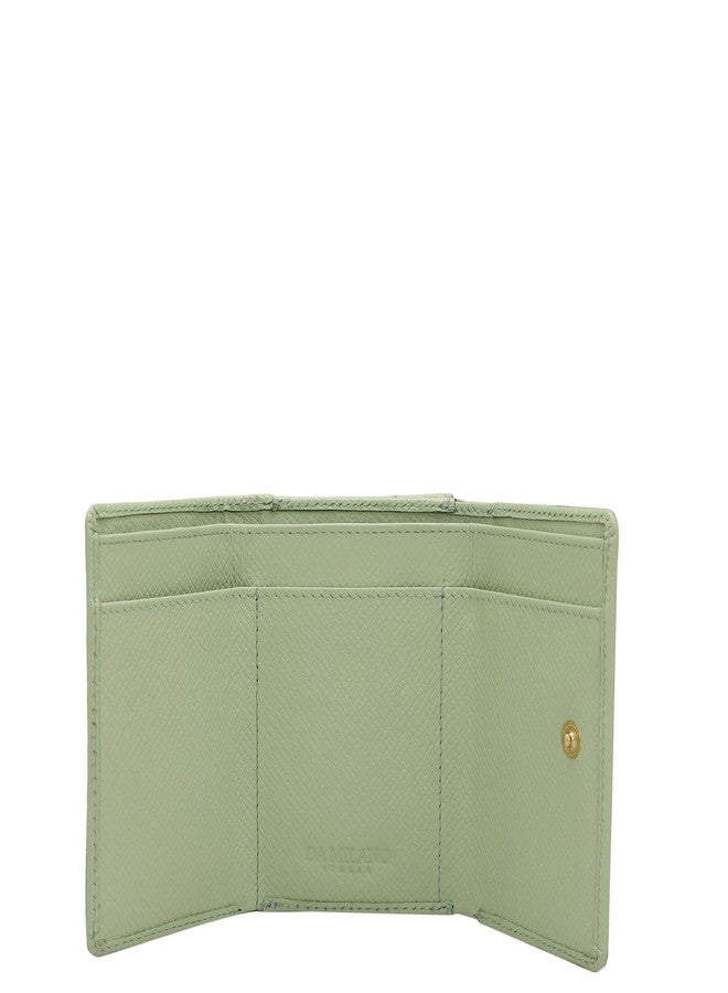 Da Milano Small Leather Wallet for Women - Mint - Image 4