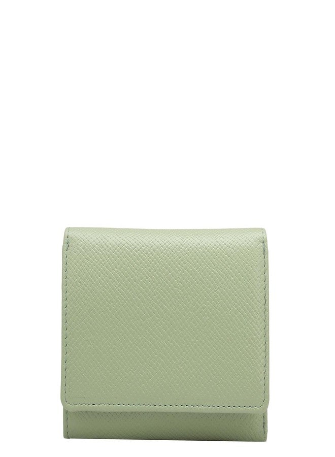 Da Milano Small Leather Wallet for Women - Mint - Image 3