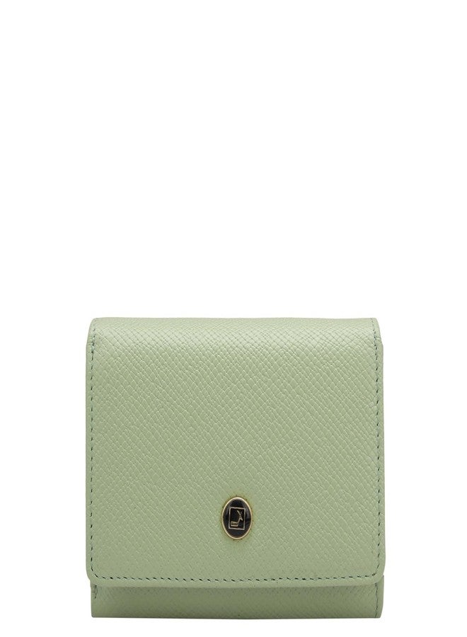 Da Milano Small Leather Wallet for Women - Mint - Image 1