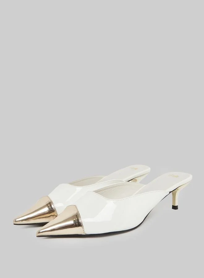 Styli Slip On Cap Toe Mules