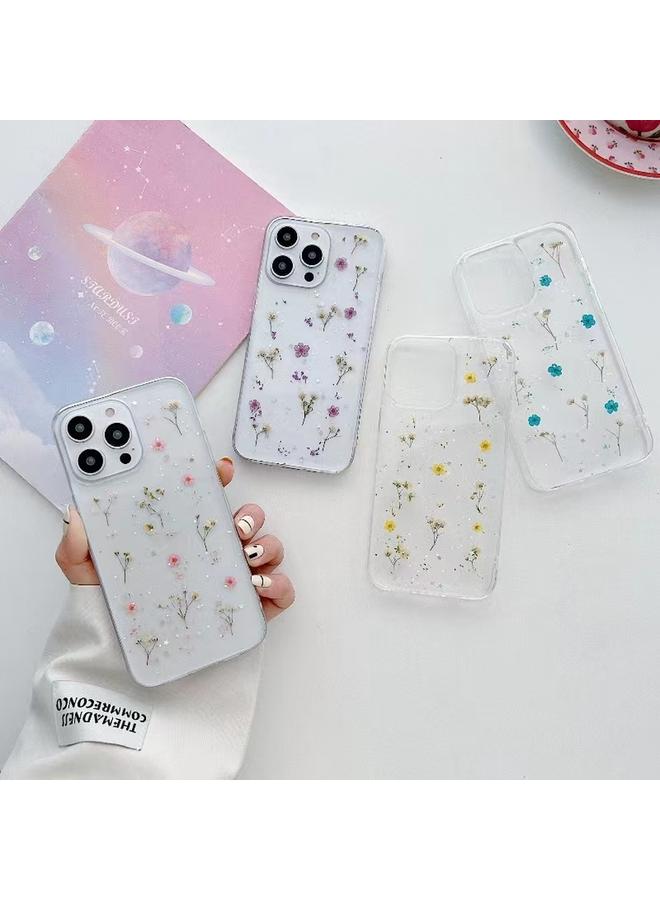 S-TOP Case For iPhone 15 Plus Gypsophila Flowers Pattern TPU Protective Phone Case - Image 3