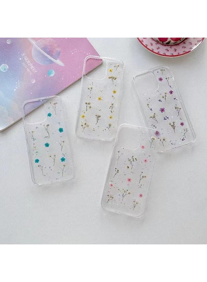 S-TOP Case For iPhone 15 Plus Gypsophila Flowers Pattern TPU Protective Phone Case - Image 2