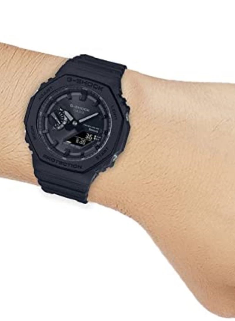 CASIO ساعة يد أنالوج بلس رقمية مستديرة مع حزام من الراتنج GA-B2100-1A1DR - Image 3