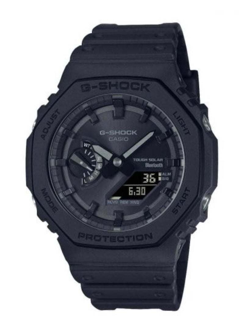 CASIO ساعة يد أنالوج بلس رقمية مستديرة مع حزام من الراتنج GA-B2100-1A1DR - Image 1