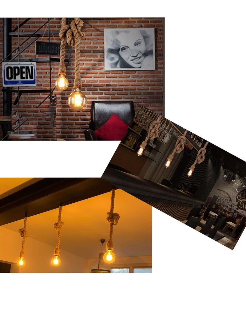 Next Life 3pack Single Head Rope Pendant Light for Bedroom, Restaurant Cafe Decoration 1meter long - Image 2