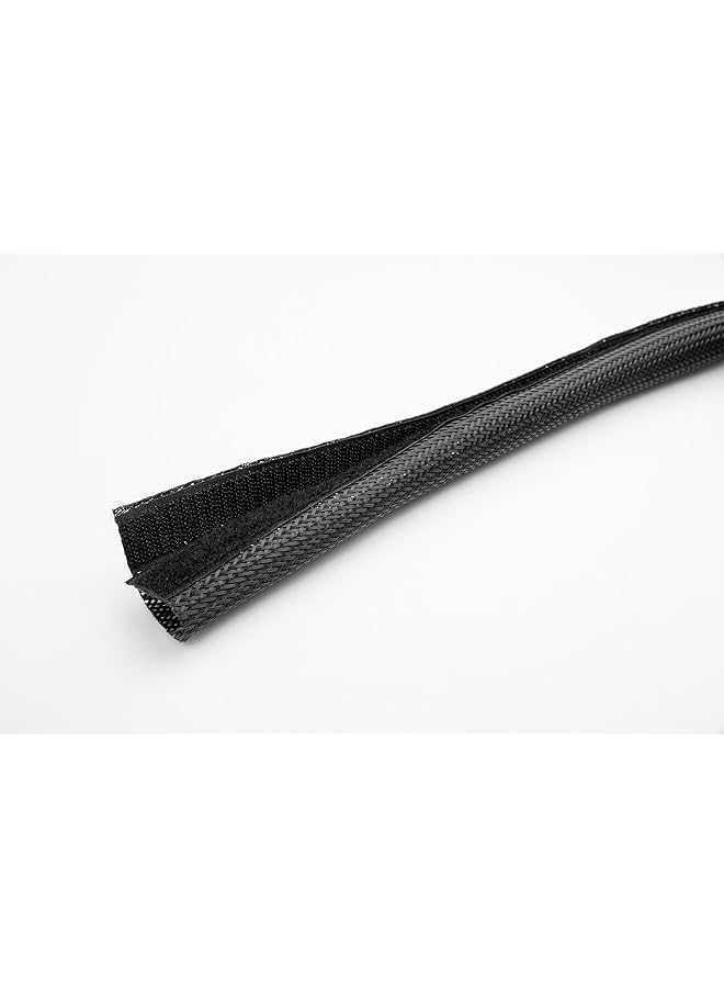 GameOn Flexible Cable Wrap Sleeve 100 Cm X 8.5 Cm Polyester Organizer Reusable Hook And Loop Fastener For Wire Management In Home Office And Gaming Setup Black  - Image 5