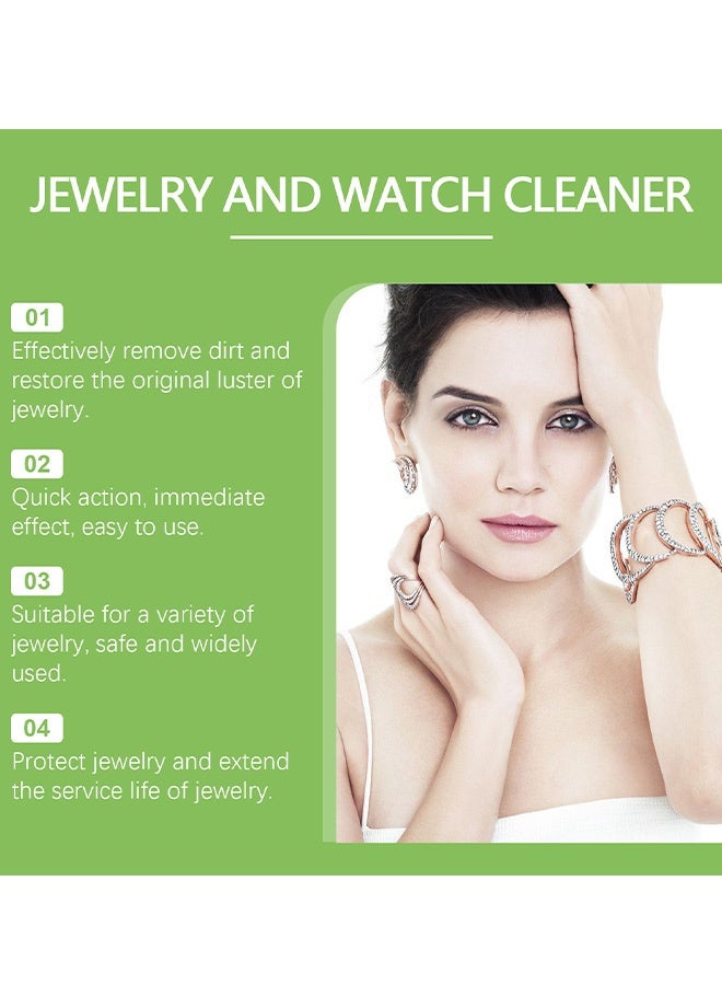 Jakehoe عامل تنظيف المجوهرات 100 مل - محلول تنظيف مجوهرات فضية - منظف مجوهرات عالي الجودة - بخاخ تنظيف المجوهرات لللمعان الفوري - بخاخ تنظيف مجوهرات لامع كالألماس - محلول تنظيف مجوهرات سريع - مع قفاز وفرشاة - Image 5