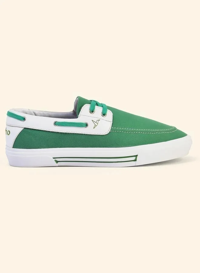 YOHO Men Low Top Canvas Boat Shoes