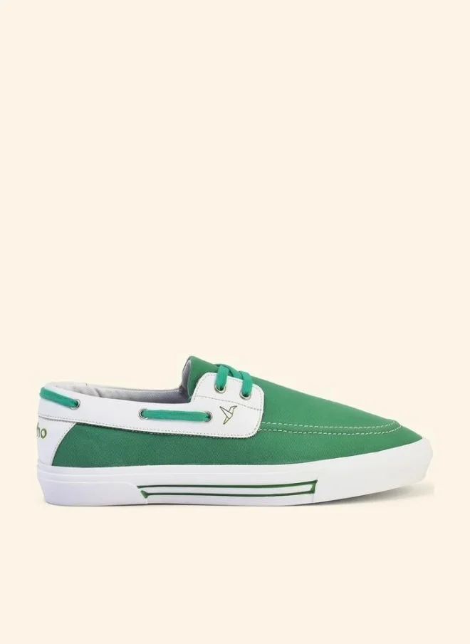 YOHO Men Low Top Canvas Boat Shoes