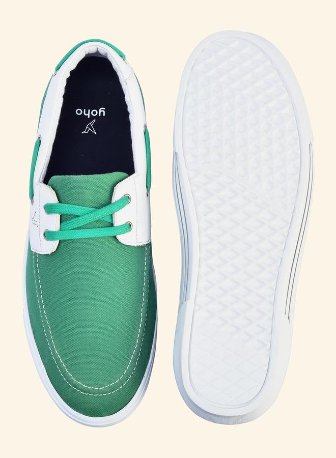 YOHO Men Low Top Canvas Boat Shoes - Image 3