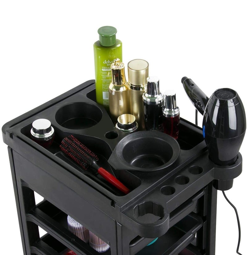 Qtavia lookstar Budget Hair Styling Salon Trolley Cart with Wheels and 5 Drawers Salon Rolling Cart for Extra Hairdresser Storage Tool Free Rolling Salon Cart for Hair Stylist Hairdresser Beauty Tattoo - Image 4