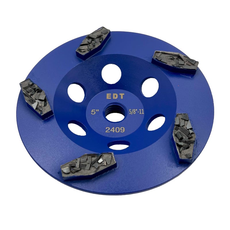 5 PCD Grinding Wheel for Epoxy Glue Mastic and Paint 5 Crushed Chip PCD Segments 5811 Threaded Arbor
