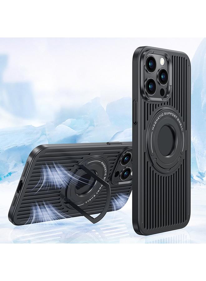 S-TOP Case For iPhone 13 Pro Max Cooling MagSafe Magnetic Ring Holder Phone Case - Image 1