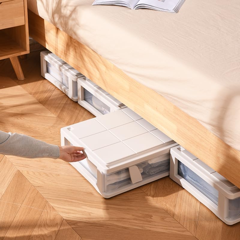 Kuber Industries Pack of 1 Wardrobe Storage Box Drawer Organizer Multipurpose Closet Cabinet Modular Drawers Box Drawers Box for Clothes and Toys YM201 Transparent - Image 5