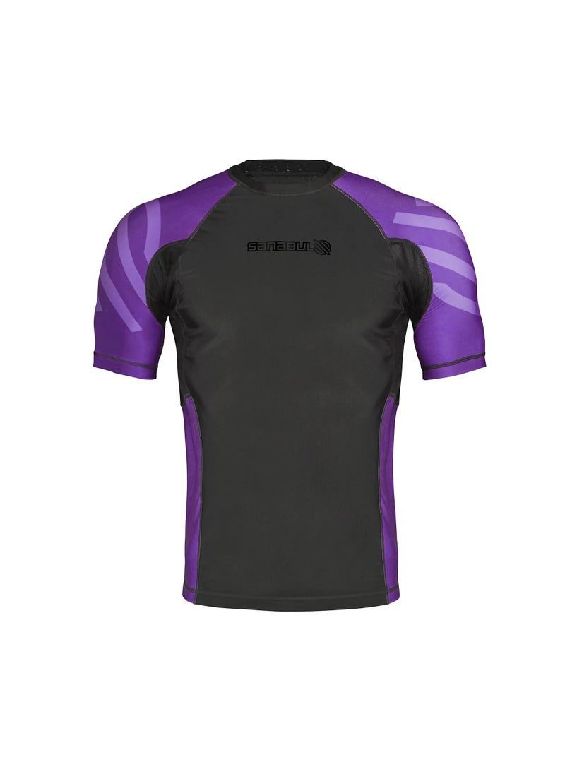 Sanabul Essential Short Sleeve Compression Shirt for Men | MMA Wrestling Jiu Jitsu BJJ Base Layer Rash Guard | Workout Men's Compression Shirt (Medium, Purple) - pzsku/Z8F2C7F65C10AE8A1258BZ/45/_/1739258785/fe4ec6ce-dd00-4b0f-ba33-3b73bd2bd572