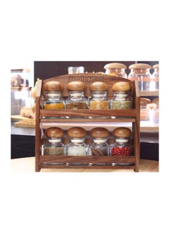 BILLI 8-Piece Spice Bottles With Wooden Rack  - Image 2