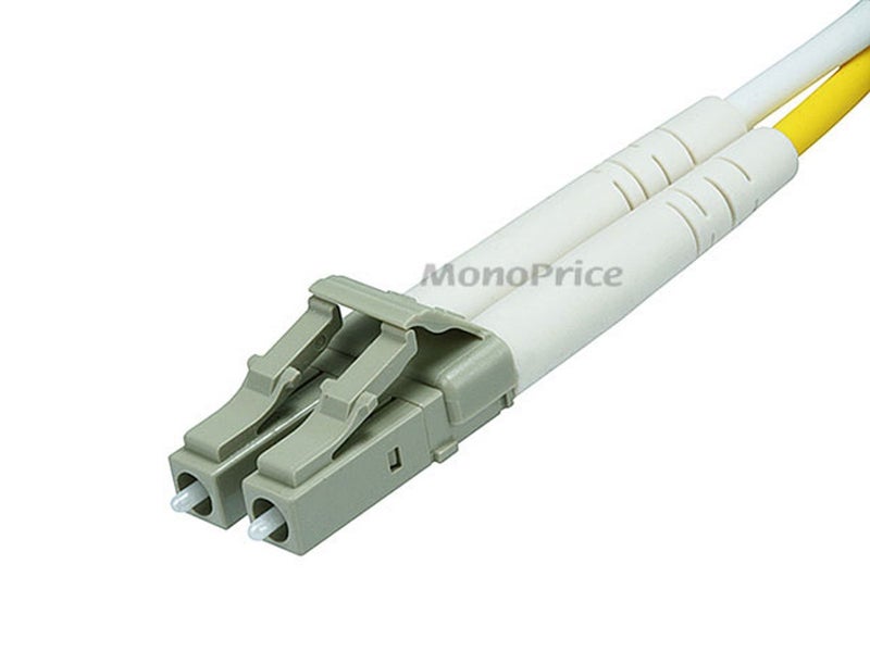 Monoprice 10Gb Fiber Optic Cable, LC/LC, Multi Mode, Duplex - 5 Meter (50/125 Type) - Aqua - Image 2