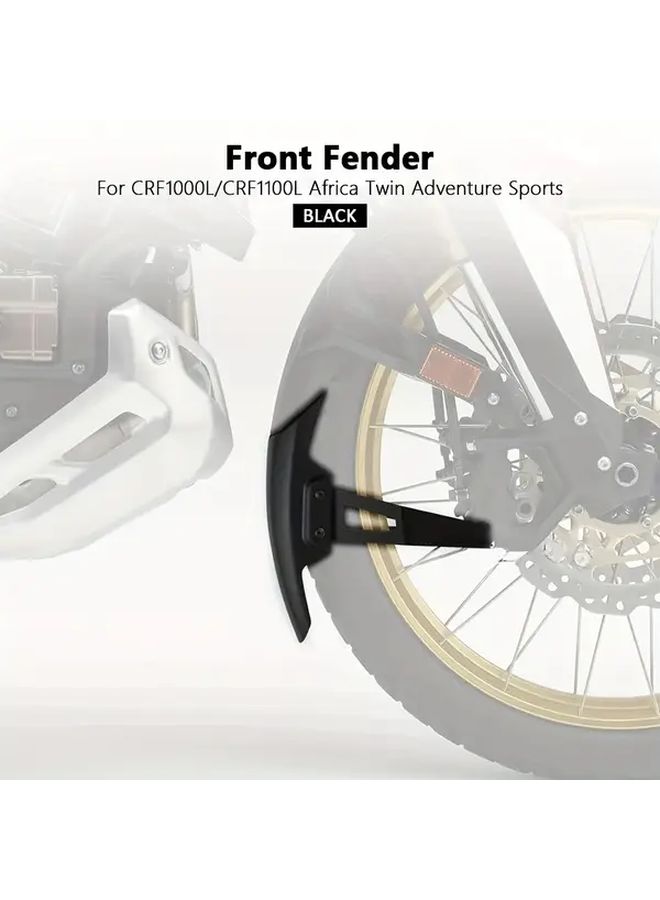 Motorcycle Front Wheel Mudguard Fender Extension Cover Black For Honda Africa Twin Adventure Sports 1000L 1100L - Image 2