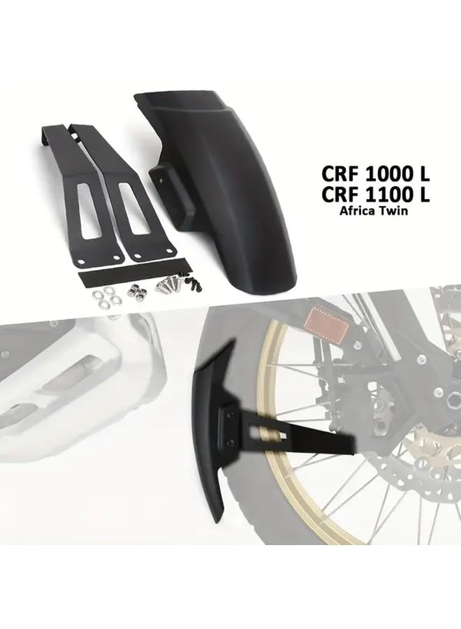 Motorcycle Front Wheel Mudguard Fender Extension Cover Black For Honda Africa Twin Adventure Sports 1000L 1100L - Image 1