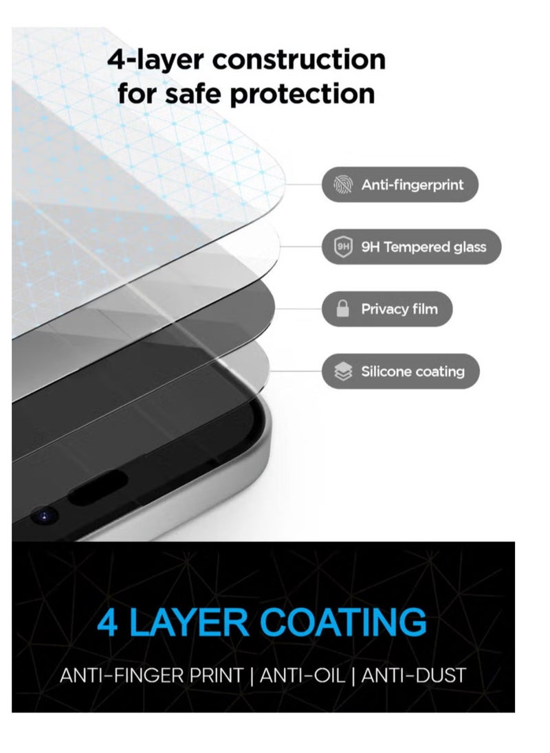 Original Tempered Dustproof Privacy Glass Screen Protector Compatible For iPhone 12 Mini  - Image 3