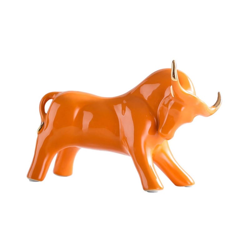 Creative Tabletop Cattle Sculpture Bronze Home Decor For Living Room Office Bedroom Photography Prop - Image 2