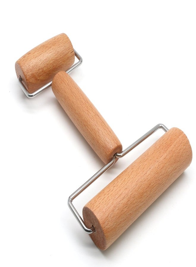 PHITUODA Wooden Rolling Pin, Ergonomic Non-Stick Pizza Baker Dough Pastry Roller for Kitchen Home Cooking Baking (H Square Type) - Image 2