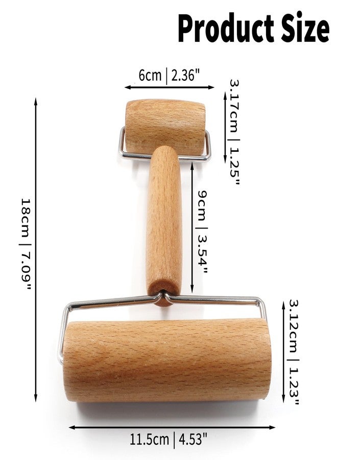 PHITUODA Wooden Rolling Pin, Ergonomic Non-Stick Pizza Baker Dough Pastry Roller for Kitchen Home Cooking Baking (H Square Type) - Image 5