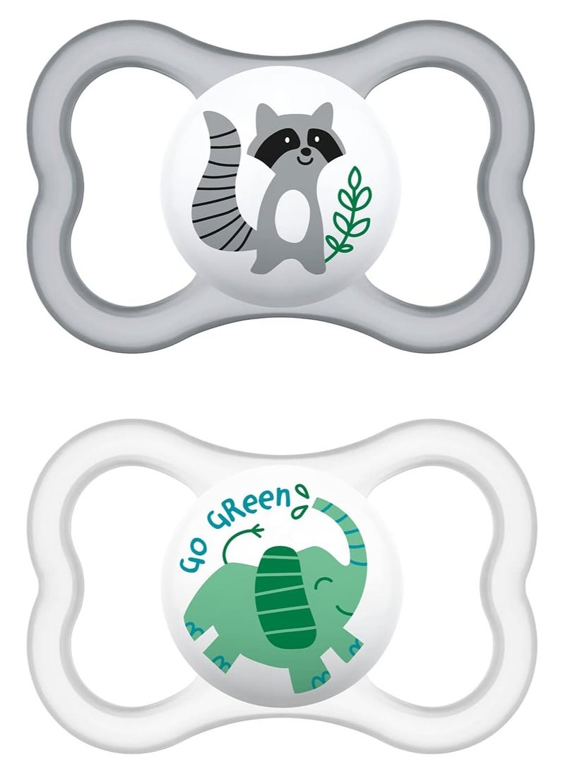 MAM MAM Air Baby Pacifier, for Sensitive Skin, Sterilizer Case,Unisex, 16+ Months (Pack of 2) 
