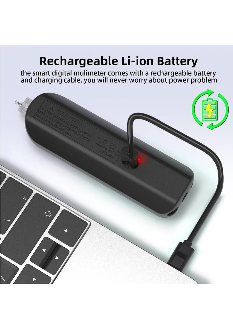 Excefore Smart Digital Multimeter, Rechargeable Voltmeter, Capacitance Diode Current Resistance Continuity Frequency AC DC Voltage Tester  - Image 4