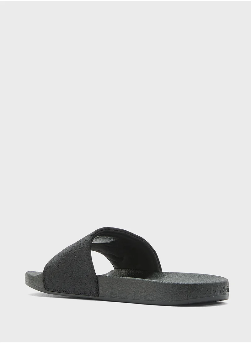CALVIN KLEIN Logo Jacquard Slides