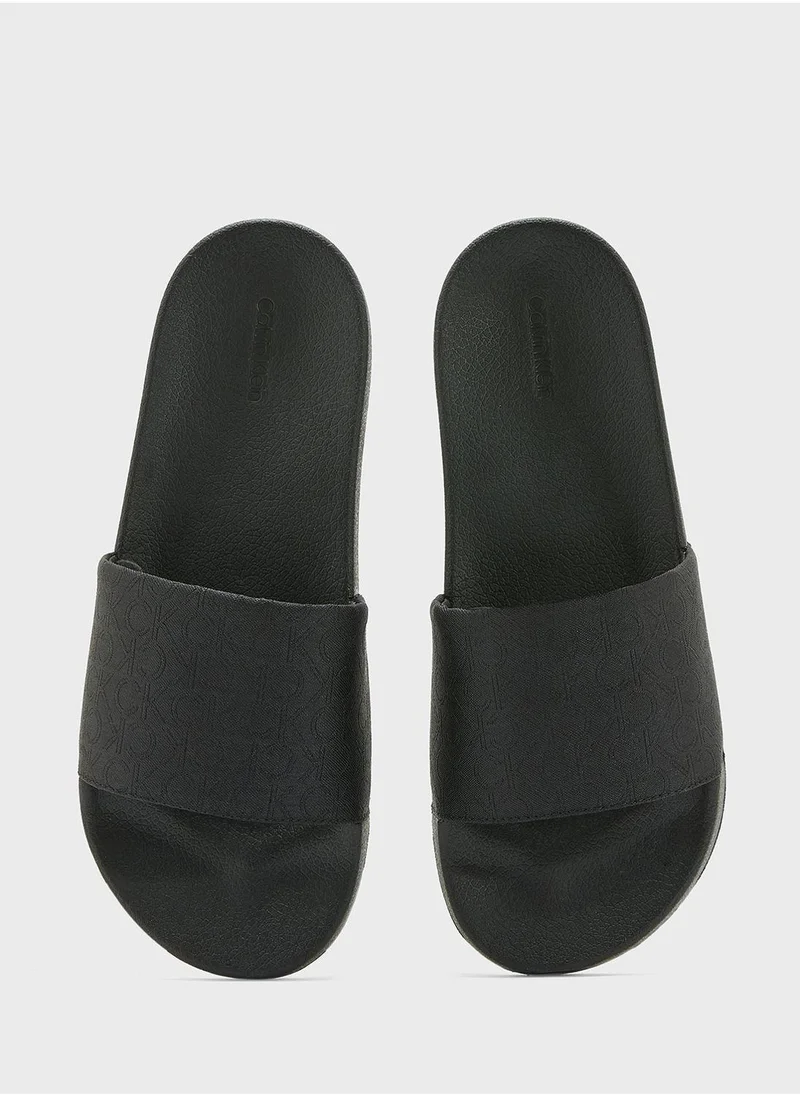 CALVIN KLEIN Logo Jacquard Slides