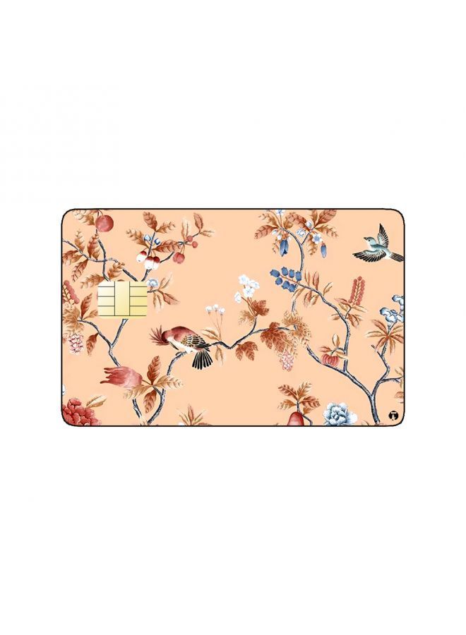 RKN PRINTED BANK CARD STICKER Beautiful Colorful Flowers Drawing - Image 1