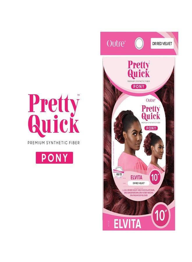 Outre Drawstring Ponytail Pretty Quick Pony ELVITA (DRRDVV) - Image 5