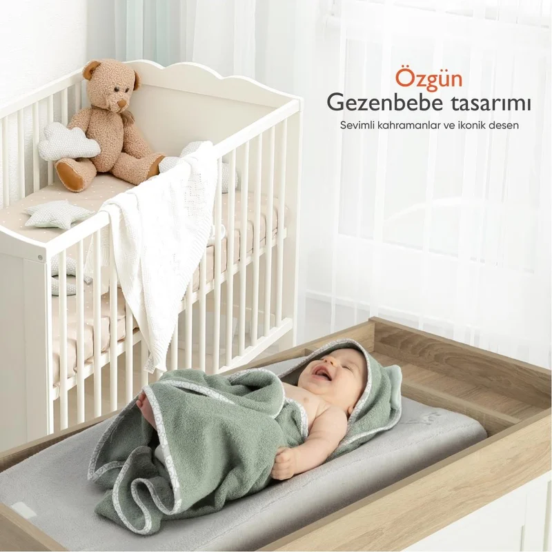 Gezenbebe Hero Hero Head Baby & Kids Drying Towel Elephant
