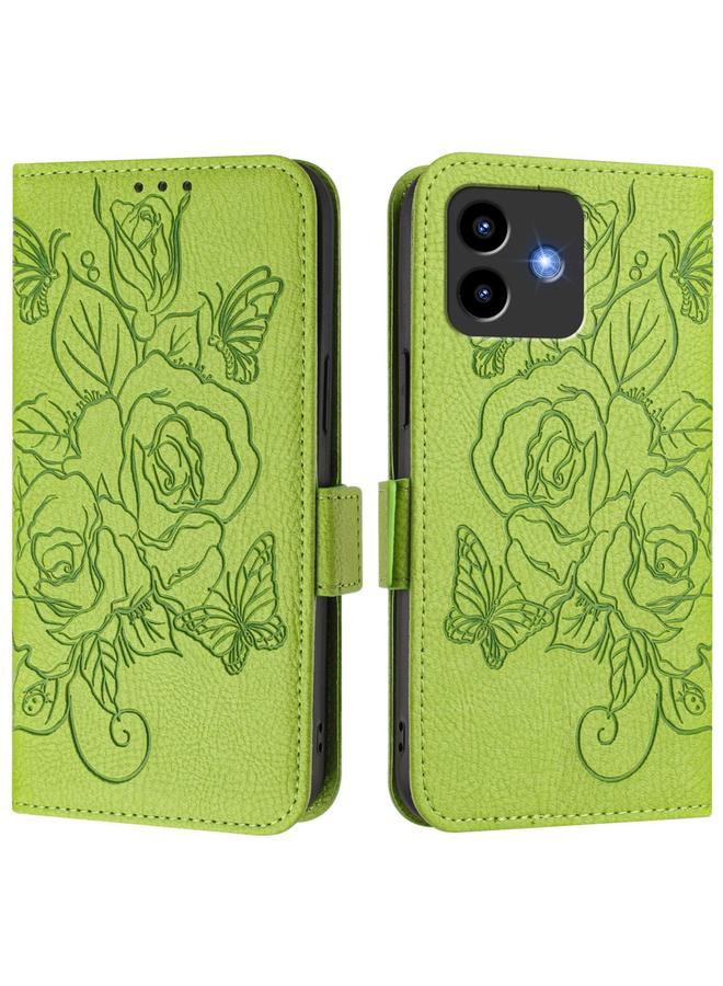 Zaboon Case For Cubot Note 40 Embossed Rose RFID Anti-theft Leather Phone Case - Image 2