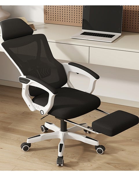 Office Chair Computer Desk Chair Ergonomic Executive Mesh Office Chair Height-Adjustable Desk Chair Gaming Chair with Lumbar Support Backrest in Sleek （z1-White）