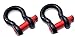 QIQU 2Pack 58inch DRing ShackleSteel Shackle for TowingHeavy Duty Forged Steel with 325ton Ton Capacity 58inch Black with Red Pin - Image 2