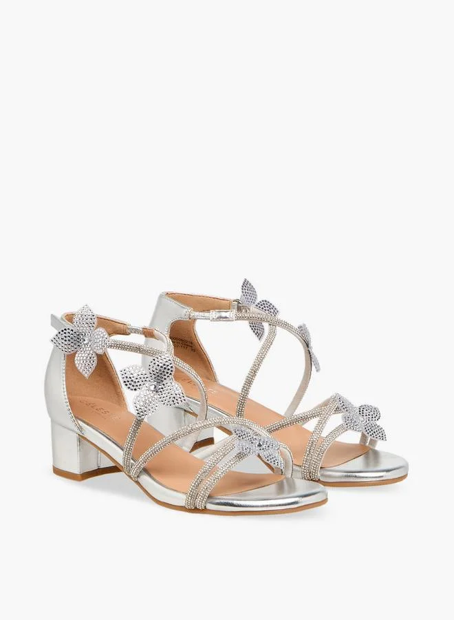 Celeste Girls Block Heel Strap Sandals