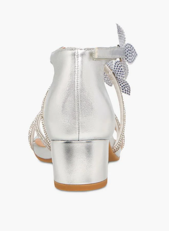 Celeste SILVER Girls Block Heel Strap Sandals for Women | Best Price UAE