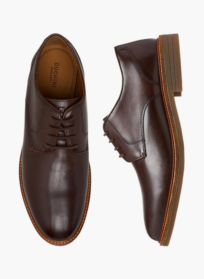 دوتشيني أحذية ديربي رجالية برباط بلون سادة - Image 3