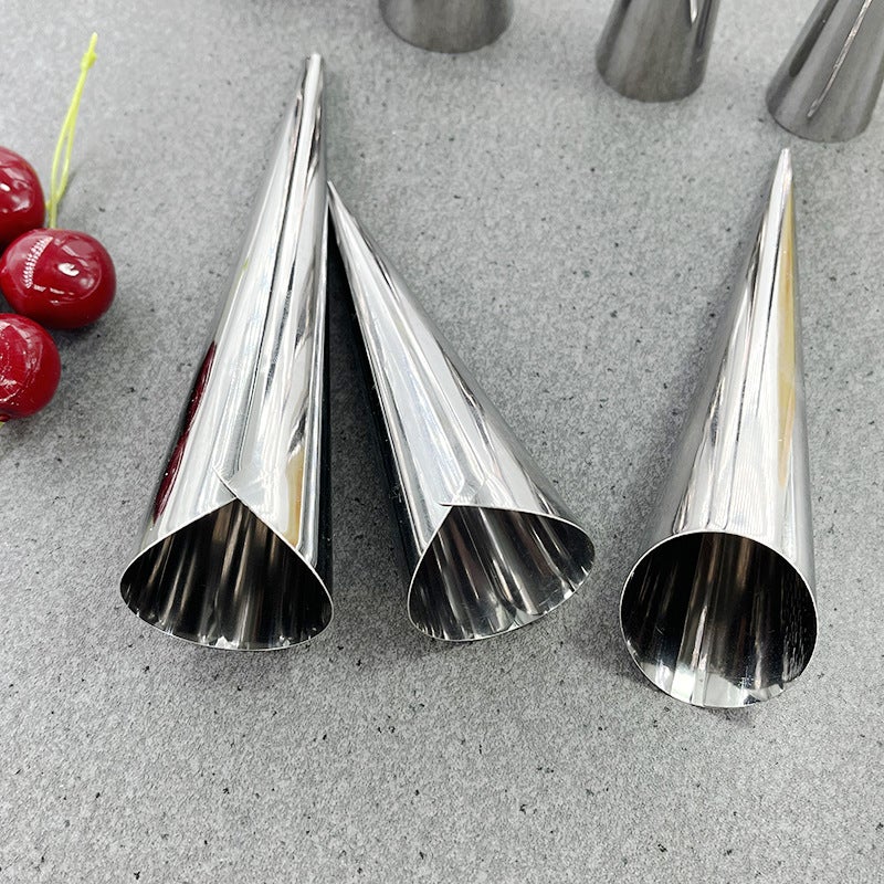 Stainless Steel Hollow Croissant Mould Danish Large Spiral Tube Croissant Crisp Spiral Conical Tube Baking Bread Round Tube - Image 5
