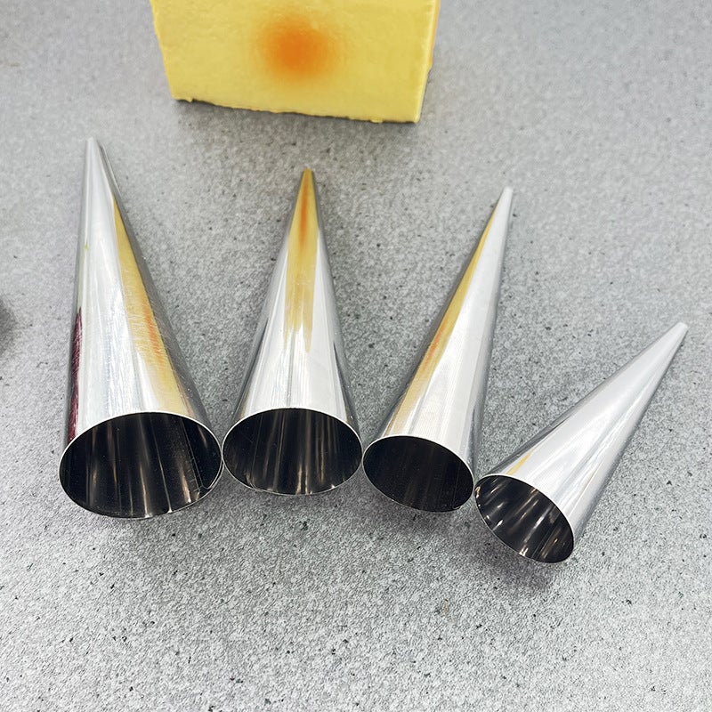 Stainless Steel Hollow Croissant Mould Danish Large Spiral Tube Croissant Crisp Spiral Conical Tube Baking Bread Round Tube - Image 3